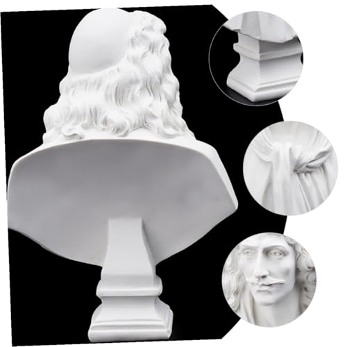 FONDOTIN Resin Büstenstatue Kunstharz Skulptur Ornament für Home Office Dekoration Europäischer Stil Realistisch Detailliert für Schreibtisch und Ausstellung FONDOTIN Resin Büstenstatue Kunstharz Skulptur Ornament für Home Office Dekoration Europäischer Stil Realistisch Detailliert für Schreibtisch und Ausstellung von FONDOTIN