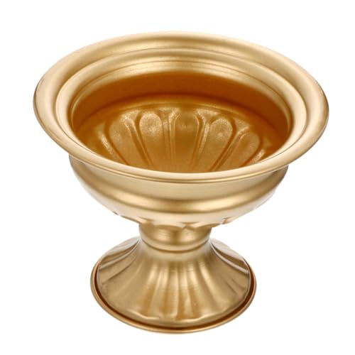 FONDOTIN Retro Europäische Metallvase Goldfarbig Stilvoller Blumenarrangement behälter für Wohnraum Hochzeitstischdeko für Einzelne Blumen und Kreative Blumengestaltung von FONDOTIN