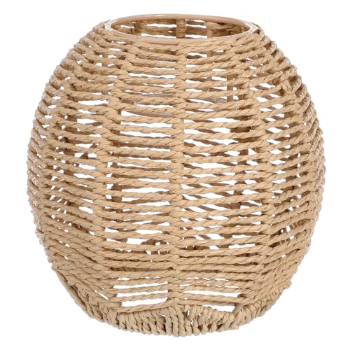 FONDOTIN Retro Rattan Lampenschirm Handgefertigt Kreativer Geflochtener Lampenschirm für Esszimmer Wohnzimmer Dekorative Hängelampe im Vintage Stil Runde Kleine Farbvarianten FONDOTIN Retro Rattan Lampenschirm Handgefertigt Kreativer Geflochtener Lampenschirm für Esszimmer Wohnzimmer Dekorative Hängelampe im Vintage Stil Runde Kleine Farbvarianten von FONDOTIN