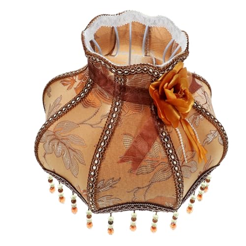 FONDOTIN Retro Stoff Lampenschirm mit Eleganten Fransen Langlebig Textil und Schützender Tischlampenschirm für Schlafzimmer und Wohnzimmer Dekorative Beleuchtung für Warme Atmosphäre FONDOTIN Retro Stoff Lampenschirm mit Eleganten Fransen Langlebig Textil und Schützender Tischlampenschirm für Schlafzimmer und Wohnzimmer Dekorative Beleuchtung für Warme Atmosphäre von FONDOTIN
