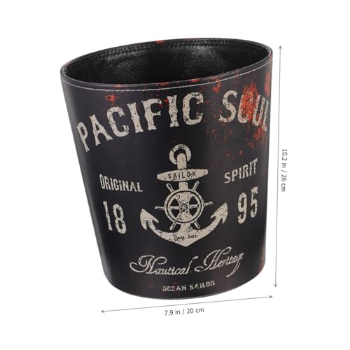 FONDOTIN Retro Vintage Mülleimer Großer Abfallbehälter Robuste Mülltonne ohne Deckel für Wohnzimmer Schlafzimmer Küche Stilvolle Aufbewahrungslösung von FONDOTIN