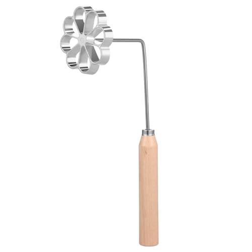 FONDOTIN Rosetten Maker Achappam Backform aus Langlebiger Aluminiumlegierung mit Hitzebeständigem Holzgriff Dekorative Prägung Einfache Handhabung für Frittierte Snacks und Funnel Cakes FONDOTIN Rosetten Maker Achappam Backform aus Langlebiger Aluminiumlegierung mit Hitzebeständigem Holzgriff Dekorative Prägung Einfache Handhabung für Frittierte Snacks und Funnel Cakes von FONDOTIN