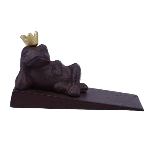 FONDOTIN Rustikaler Türkeil aus Gusseisen Windfester Rutschfester Türstopper für Innen Außentüren Praktischer Türkeil schutz für Büro Bad und Zuhause Dekorativer Türpuffer mit von FONDOTIN