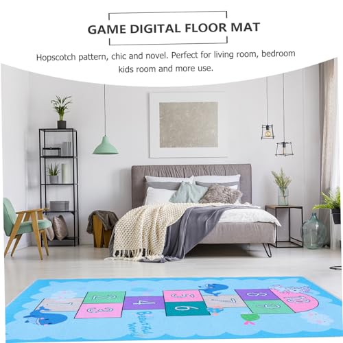 FONDOTIN Rutschfester Kinderzimmer Teppich Spielteppich mit Hopscotch Design Weicher Bodenteppich für Schlafzimmer Spielzimmer und Krabbelbereich Langlebig und Komfortabel für Jungen und von FONDOTIN