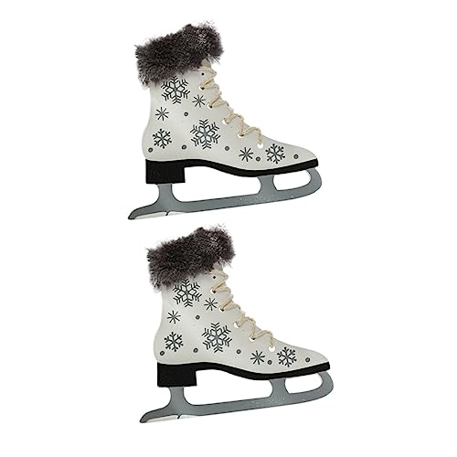 FONDOTIN 2stücke Schlittschuh Weihnachtsanhänger Romantische Deko Für Weihnachtsbaum Und Festtage Weiße Leicht Und Praktisch Für Fenster Und Party Deko FONDOTIN 2stücke Schlittschuh Weihnachtsanhänger Romantische Deko Für Weihnachtsbaum Und Festtage Weiße Leicht Und Praktisch Für Fenster Und Party Deko von FONDOTIN