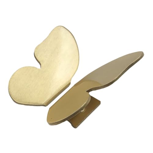 FONDOTIN Schmetterlingsförmige Aluminiumlegierung Möbelgriffe Vintage Design Kommodenknöpfe Einzelloch Schubladengriffe für Kleiderschrank und Schminktisch in Gebürstetem Gold FONDOTIN Schmetterlingsförmige Aluminiumlegierung Möbelgriffe Vintage Design Kommodenknöpfe Einzelloch Schubladengriffe für Kleiderschrank und Schminktisch in Gebürstetem Gold von FONDOTIN
