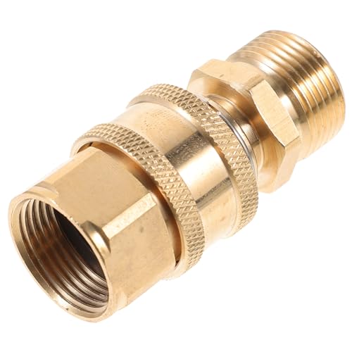 FONDOTIN Schnellkupplung Wasserschlauch Adapter Messing Gartenschlauch Verbinder Hochdruck Waschmaschine Anschluss Zubehör Robust Rostfrei Einfache Montage Schnelle Verbindung für von FONDOTIN