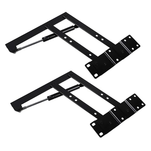 FONDOTIN Schwarze Klappbare Feder Hebebühne Möbelbeschlag Praktischer Hebemechanismus für Couchtisch Einfache Montage Langlebig Funktionaler Lift Up Ständer für Tischplatte von FONDOTIN