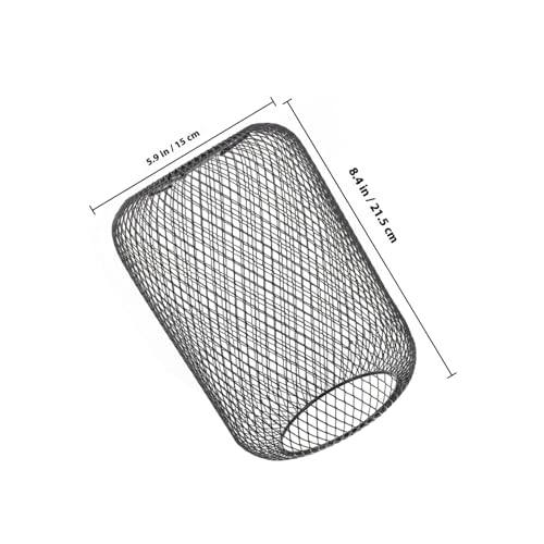 FONDOTIN Schwarzer Metallkäfig Lampenschirm Vintage Eisen draht Deckenlampe Hohlmaschen Lampenschirm mit Öffnung Langsam und Einfach Montierbar von FONDOTIN