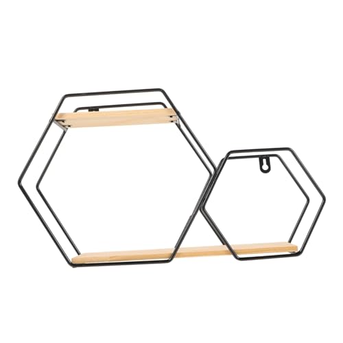 FONDOTIN Schwarzes Sechseckiges Wandregal aus Robustem Material Platzsparendes Schwebendes Wandboard zur Dekorativen Aufbewahrung von Badezimmer Küchen und Schlafzimmerutensilien FONDOTIN Schwarzes Sechseckiges Wandregal aus Robustem Material Platzsparendes Schwebendes Wandboard zur Dekorativen Aufbewahrung von Badezimmer Küchen und Schlafzimmerutensilien von FONDOTIN
