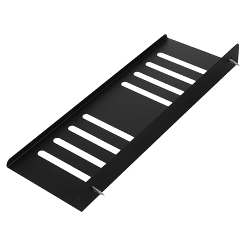 FONDOTIN Schweberegal Schwarz Wandregal für Badezimmer Schlafzimmer Wohnzimmer Robustes Metallregal zur Wandmontage Platzsparend Vielseitig für Bad Küche Büro Geeignet von FONDOTIN