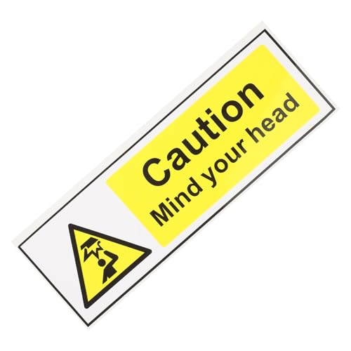 FONDOTIN Selbstklebendes Warnschild Achten Sie Kopf Stark Haftender Low Ceiling Aufkleber UV beständig Wetterfest Vielseitig als Sicherheits Vorsichtsschild für Innen Außenbereiche FONDOTIN Selbstklebendes Warnschild Achten Sie Kopf Stark Haftender Low Ceiling Aufkleber UV beständig Wetterfest Vielseitig als Sicherheits Vorsichtsschild für Innen Außenbereiche von FONDOTIN