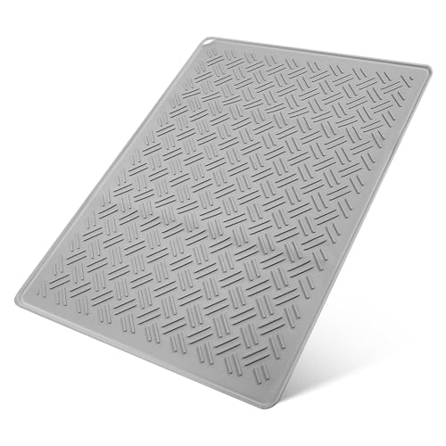 FONDOTIN Silikon Abtropfmatte für Küchentheke Rutschfeste Trockenmatte Hitzebeständig Elegant Vielseitig Einsetzbar Untersetzer und Abtropfmatte für Geschirr und Utensilien von FONDOTIN