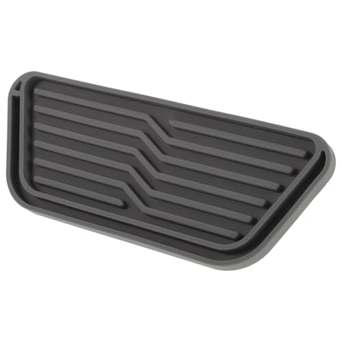 FONDOTIN Silikon Tropfschale Kühlschrank Wasserauffangmatte Langlebiger Universeller Silikon drip catcher für Wasserschale Rutschfest Hitzebeständig Hygienisch Grauer Quadratischer von FONDOTIN