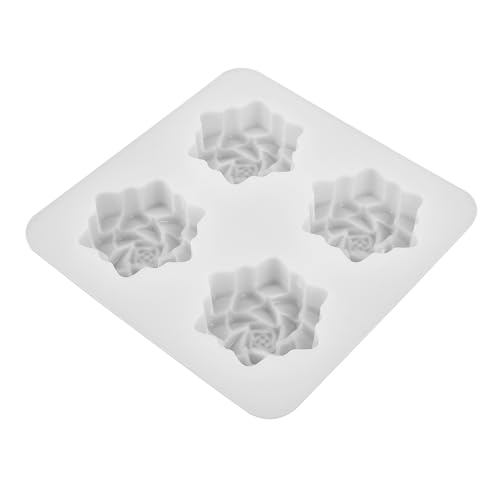 FONDOTIN Silikonform Seifen und Kerzengießen Fach Blütenform Flexibel Langlebig DIY Handgemacht Geschenkidee für Kreative und von FONDOTIN