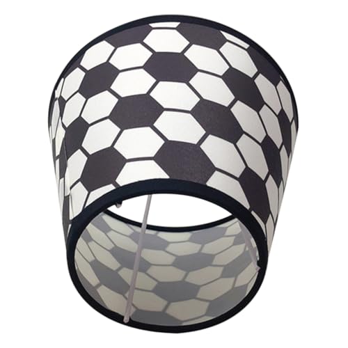 FONDOTIN Stoff Lampenschirm mit Fußballmuster Vintage Lampenzubehör Dekorativer Lampenschirm für Deckenleuchte Tischlampe Schlafzimmer Wohnzimmer und Hotel Kariert FONDOTIN Stoff Lampenschirm mit Fußballmuster Vintage Lampenzubehör Dekorativer Lampenschirm für Deckenleuchte Tischlampe Schlafzimmer Wohnzimmer und Hotel Kariert von FONDOTIN