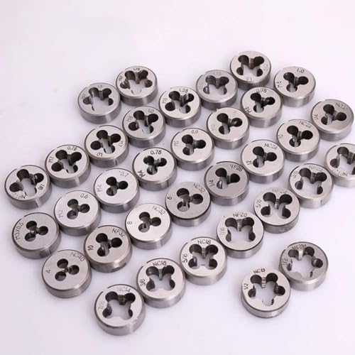 FONDOTIN Teiliges Gewindebohrer Schneideisen set aus Stahl mit Handgewindebohrer Robustes Gewindeschneidwerkzeug für Feingewinde Inklusive Tragbarem Koffer für Professionelle FONDOTIN Teiliges Gewindebohrer Schneideisen set aus Stahl mit Handgewindebohrer Robustes Gewindeschneidwerkzeug für Feingewinde Inklusive Tragbarem Koffer für Professionelle von FONDOTIN