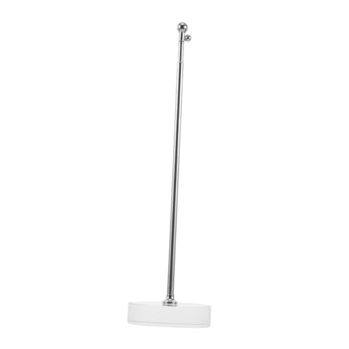 FONDOTIN Teleskopischer Schreibtisch fahnenhalter aus Edelstahl mit Stabiler Basis Verstellbarer Flaggenmast für Büro und Zuhause Rostfrei Stilvolles Design Sicherer Stand von FONDOTIN