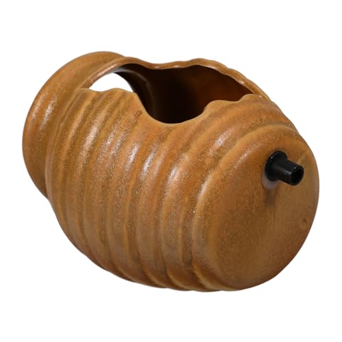 FONDOTIN Keramisches Wasserspiel Für Garten Zirkulierendes Wasser Mit Wasserfall-Effekt Dekorative Vase Für Innen Außenbereich Für Balkon Terrasse Und Aquarien von FONDOTIN