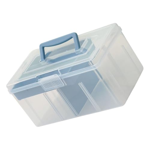 FONDOTIN Transparente Mehrschichtige Aufbewahrungsbox aus Robustem PP mit Tragbarem Griff Großer Kapazität Vielseitig als Nähkasten und Organizer für Bastelbedarf Langlebig und FONDOTIN Transparente Mehrschichtige Aufbewahrungsbox aus Robustem PP mit Tragbarem Griff Großer Kapazität Vielseitig als Nähkasten und Organizer für Bastelbedarf Langlebig und von FONDOTIN