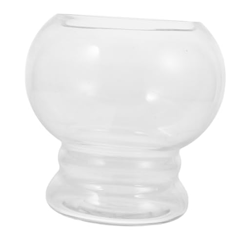 FONDOTIN Transparente Runde Fischschale Kleines Glas Aquarium für Schreibtisch Mini fischtank mit Klarem Design Einfache Reinigung Stilvolle Wohn Bürodekoration als Zentrales Dekoelement FONDOTIN Transparente Runde Fischschale Kleines Glas Aquarium für Schreibtisch Mini fischtank mit Klarem Design Einfache Reinigung Stilvolle Wohn Bürodekoration als Zentrales Dekoelement von FONDOTIN