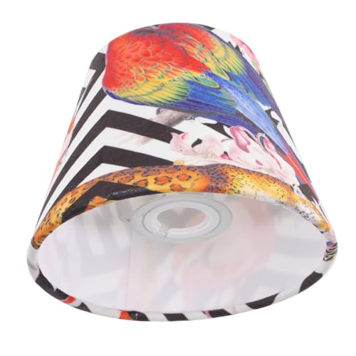 FONDOTIN Tropischer Lampenschirm aus Stoff mit Flamingo Motiv Dekorativer Lampenüberzug für Tisch Stehlampe Weiches Material Langlebig für Schlafzimmer und Wohnzimmer Geeignet von FONDOTIN