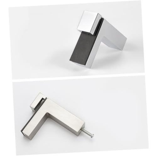 FONDOTIN Verdickter Förmiger Regalträger mit Gebürsteter Oberfläche Verstellbarer Glas und Holzregalhalter für Dicke Glas oder Holzregale Langlebige Möbelstütze Einfache Montage Vielseitig von FONDOTIN