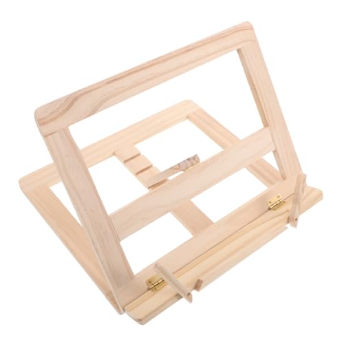 FONDOTIN Verstellbarer Holz Buchständer mit Seitenhaltern Ergonomischer Laptop Ständer für Schreibtisch mit Effektiver Wärmeableitung Komfortabler Neigungswinkel für Büro und Zuhause von FONDOTIN