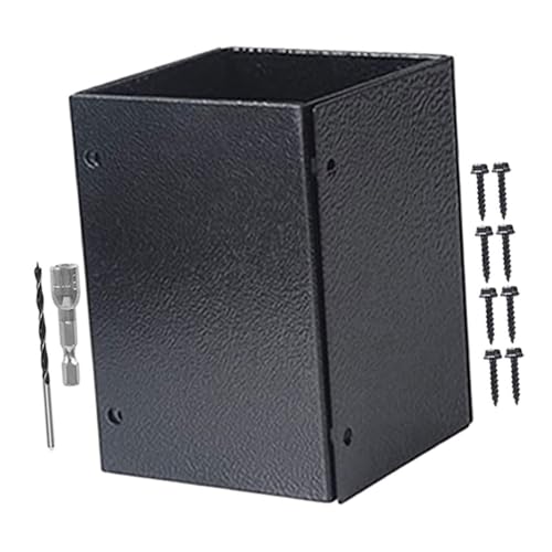 FONDOTIN Verstellbarer Metall Pfostenschutz Deck Pfostenhalter Basis für Geländer Zaun Briefkasten Gartenstütze Langlebig Robust von FONDOTIN