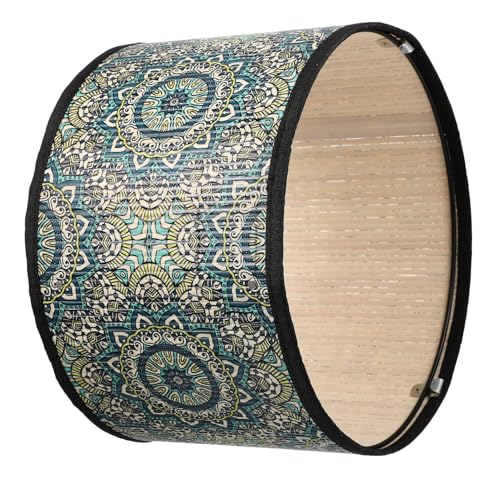 FONDOTIN Vintage Bamboo Lampenschirm Mandala Muster Retro Leuchtenschirm Strapazierfähiger Lampenschirm Für Pendelleuchte Und Tischlampe Wohnzimmer Schlafzimmer Dekor von FONDOTIN