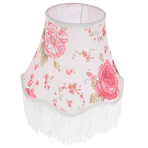 FONDOTIN Vintage Lampenschirm aus Stoff mit Fransen Dekorativer Ersatz Lampenschirm für Tischlampe Romantischer Retro Stil für Schlafzimmer Wohnzimmer Wohnzimmer Esszimmer und Büro FONDOTIN Vintage Lampenschirm aus Stoff mit Fransen Dekorativer Ersatz Lampenschirm für Tischlampe Romantischer Retro Stil für Schlafzimmer Wohnzimmer Wohnzimmer Esszimmer und Büro von FONDOTIN