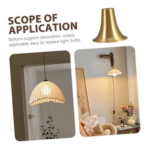 FONDOTIN Vintage Messing Lampenfassung Sockel Trompetenform Wandlampe Lampenhalter Deckenleuchte Flammig Kompatibel mit Edison Glühbirne DIY Beleuchtungszubehör von FONDOTIN