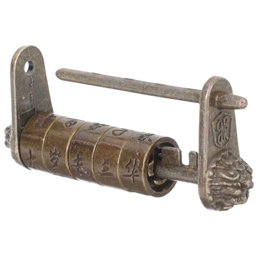 FONDOTIN Vintage Zahlenschloss für Schmuckschatullen Chinesisches Passwort mit Antiker Gravur Kleines Zinklegierungs schloss im Traditionellen Stil für Schmuckkästen und Geschenkboxen FONDOTIN Vintage Zahlenschloss für Schmuckschatullen Chinesisches Passwort mit Antiker Gravur Kleines Zinklegierungs schloss im Traditionellen Stil für Schmuckkästen und Geschenkboxen von FONDOTIN