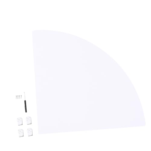 FONDOTIN Wand Eckregal Weiß Dreieckiges Wandregal Fanform Wandmontage Eckablage für Küche Schlafzimmer Badezimmer Wohnzimmer Platzsparend Robust FONDOTIN Wand Eckregal Weiß Dreieckiges Wandregal Fanform Wandmontage Eckablage für Küche Schlafzimmer Badezimmer Wohnzimmer Platzsparend Robust von FONDOTIN