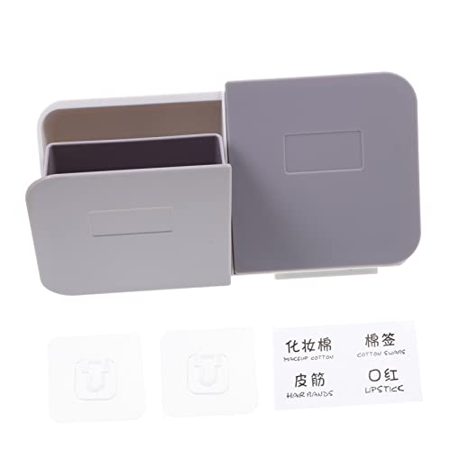 FONDOTIN Wandmontierter Aufbewahrungskorb für Wattepads und Stäbchen Multifunktionale Box mit Deckel für Bad Schlafzimmer Büro und Robustes Design von FONDOTIN