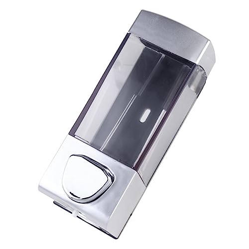 FONDOTIN Wandmontierter Presspump Seifenspender aus Langlebigem Material Nachfüllbar für Duschgel Shampoo Flüssigseife Silberner Handflaschen Behälter mit Einzelner Ausgabedüse für Bad und von FONDOTIN