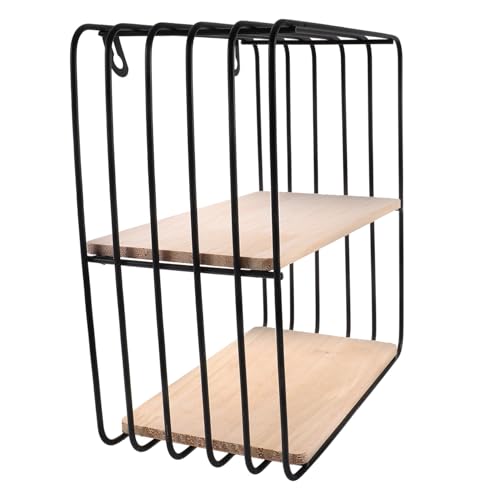FONDOTIN Wandregal Schweberegal Wandboard für Wohnzimmer Schlafzimmer Bad Deko Wandregal Multifunktional Robust Schwarz zur Wandmontage für Pflanzen Kerzen und Dekoration von FONDOTIN