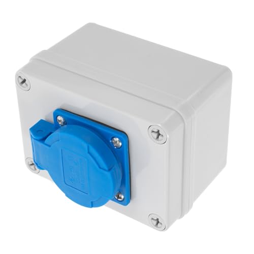 FONDOTIN Wasserdichte Außensteckdosenbox Wetterfeste Schutzdose für Schalter und Steckdose Robuste Kunststoff verteilerdose Einfache Montage für Garten Camping und Outdoor einsatz von FONDOTIN