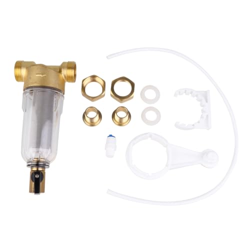 FONDOTIN Wasserhahn filter Haushalts wasserfilter mit Rückspülfunktion Kalkschutz Transparenter Vorfilter für Küche und Bad Robust Selbstreinigend Goldfarben FONDOTIN Wasserhahn filter Haushalts wasserfilter mit Rückspülfunktion Kalkschutz Transparenter Vorfilter für Küche und Bad Robust Selbstreinigend Goldfarben von FONDOTIN