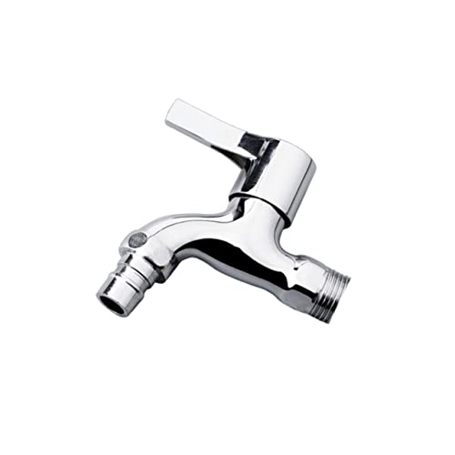 FONDOTIN Wasserhahn für Waschmaschine Gewinde Auslauf aus Zinklegierung Gerade Bedienung Auslaufsicher Rutschfester Griff Anschluss für Bad Garten Wc und Außenbereich von FONDOTIN