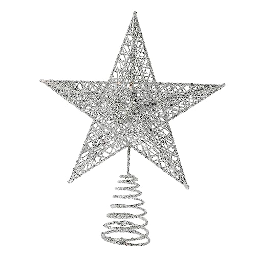 FONDOTIN weihnachtsbaumspitze Stern Star for Christmas Tree czubek NA choinke Christbaumschmuck Weihnachtsdekorationen Ornament Weihnachtsstern-Baumspitze Halloween-Baumspitze Schmiedeeisen von FONDOTIN