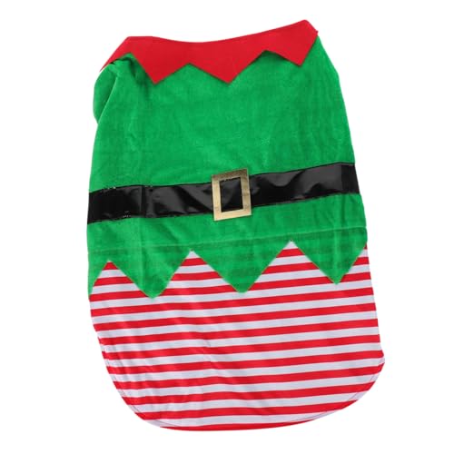 FONDOTIN Weihnachtskostüm für Hunde Niedliches Grünes Elfen Outfit für Haustiere für und Outdoor Aktivitäten Leicht und Bequem Passend für Hunde XXL FONDOTIN Weihnachtskostüm für Hunde Niedliches Grünes Elfen Outfit für Haustiere für und Outdoor Aktivitäten Leicht und Bequem Passend für Hunde XXL von FONDOTIN
