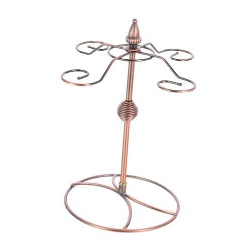 FONDOTIN Weinglashalter aus Robustem Metall Hängend Platzsparend für Küchen und Bars Stilvoller Weinbecherhalter mit Vintage Kupferoptik zur Glasaufbewahrung und Präsentation von FONDOTIN