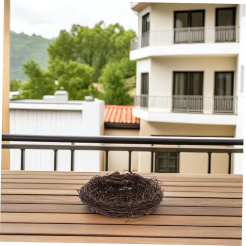 FONDOTIN Wetterfester Rattan Vogel Nest Handgefertigtes Garten und Outdoor Hängedekor Vielseitiges Naturornament für Baum und Innenraumgestaltung von FONDOTIN