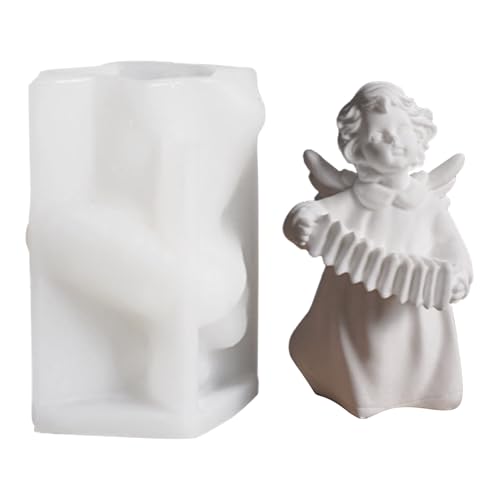 3D Silikonformen Silikon, Kerzen Formen Silikon Engel DIY Kerzenformen Engel, Silikonformen Gießformen Angel, Gipsform Angel, Handwerk Kerzenform Für Kerzen und Seifen, Pralinen (C) von FONDUO