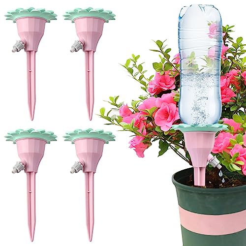 FONDUO Automatische Bewässerungssystem 4er-Set Pflanzen Tropfbewässerung Garten Balkon Gewächshaus Bewässerung Universalanschluss PP Kunststoff von FONDUO