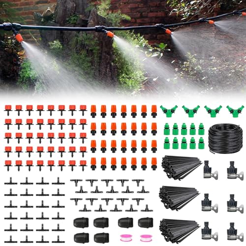 FONDUO Bewässerungssystem Garten 30 Meter Tropfbewässerung Kit Mit 122 Teilen Automatische Bewässerung Für Gewächshaus Blumenbeet Terrasse FONDUO Bewässerungssystem Garten 30 Meter Tropfbewässerung Kit Mit 122 Teilen Automatische Bewässerung Für Gewächshaus Blumenbeet Terrasse von FONDUO
