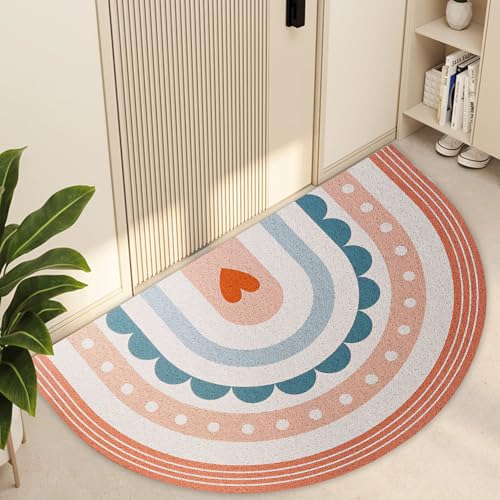 FONDUO Fußmatte Außen Regenbogen rutschfeste PVC Rückseite Fussmatte Aussen 40x60cm Türmatte Außen und Innen Fussmatten Haustür Regenbogen Fussabtreter Aussenbereich Lustige Welcome Fußmatte (B) von FONDUO