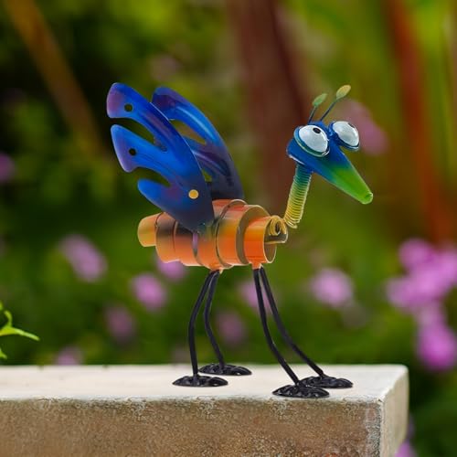 FONDUO Garten Figuren Deko Huhn 14.8x13cm, Metall Gartendeko ühner Für Draußen Wetterfest Frühlingsdeko Gartenfiguren Huhn Deko Garten Ornamente für Rasen Terrasse Frühling Ostern Dekoration (C) von FONDUO