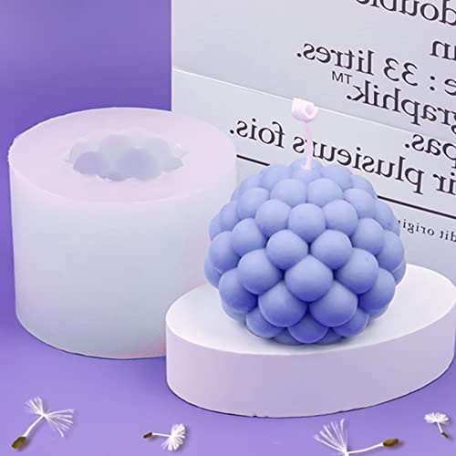 FONDUO Silikonform 3D Bubble Ball Silikonform kerzenformen zum gießen Weihnachten Silikonform Kerzenform Silikon DIY kerzengießform Weihnachten für Herstellung Kerzen Aromasteinen Schokolade Seife von FONDUO